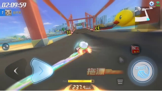 《跑跑卡丁车手游版》在游戏中体验到漂移的快感